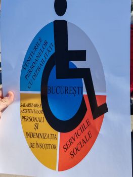 Protest drepturi persoane cu dizabilitati si ale asistentului personal